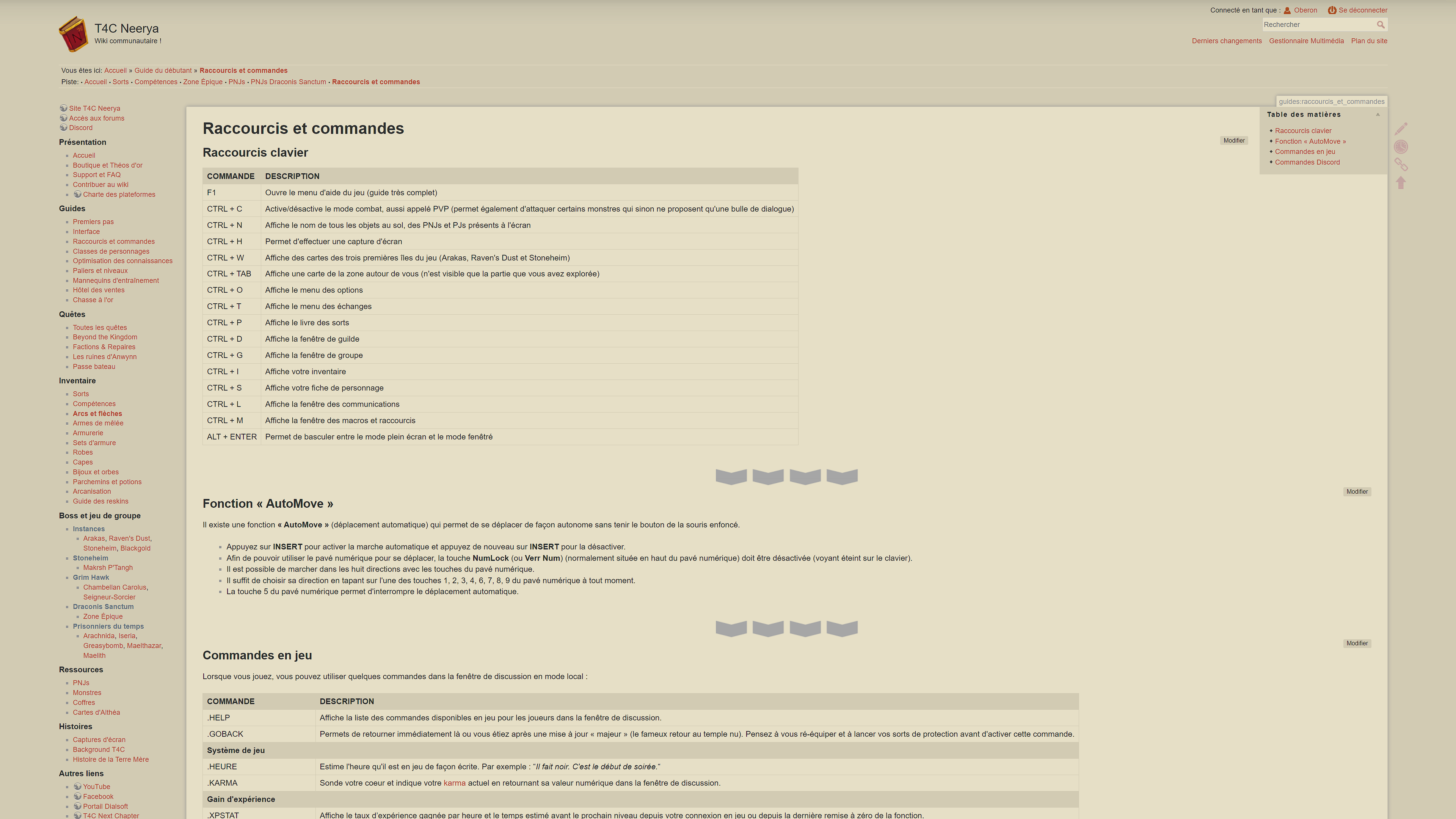 Menu [T4C Neerya]