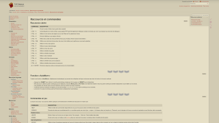   Raccourcis et commandes (Ancien menu)  