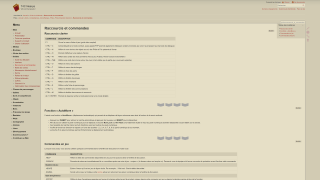   Raccourcis et commandes (Menu prototype)  