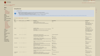  Compétences (Menu prototype)  